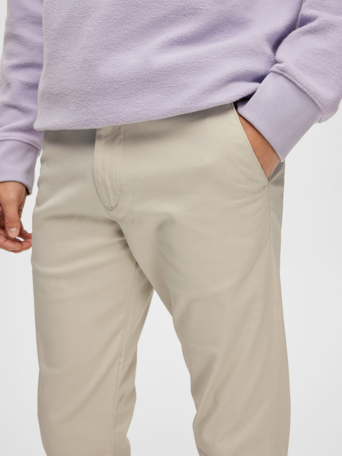 Slim Miles Chinos - Beige/ Moonstruck